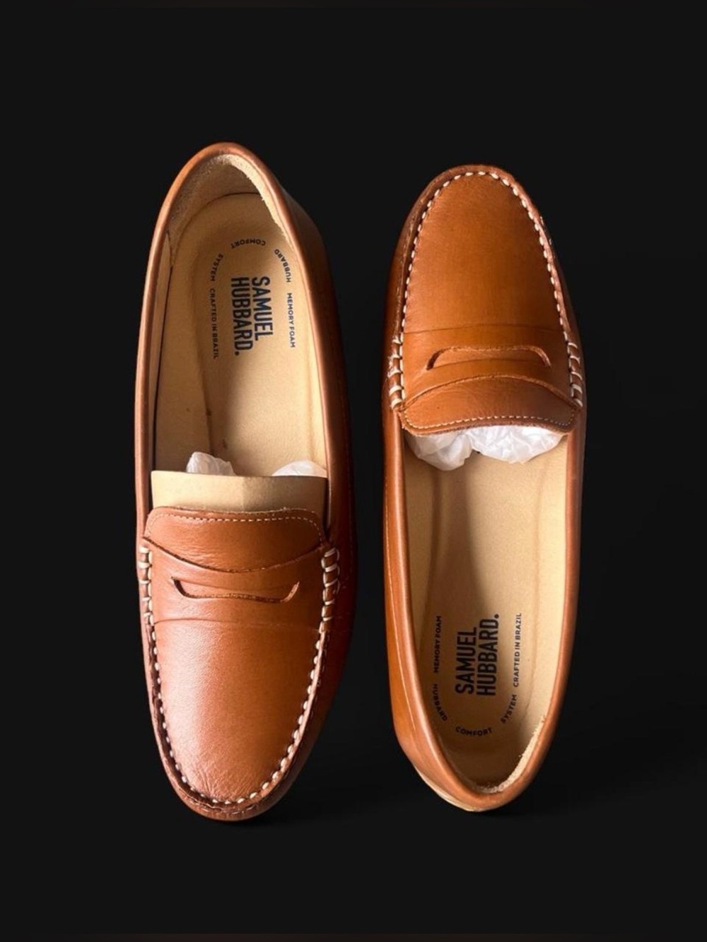 NWT Samuel Hubbard free spirit for her leather loafers in luggage tan size 8.5